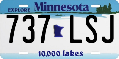 MN license plate 737LSJ