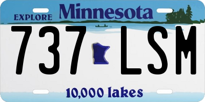 MN license plate 737LSM