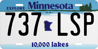 MN license plate 737LSP