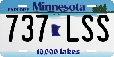 MN license plate 737LSS