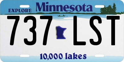 MN license plate 737LST