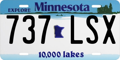 MN license plate 737LSX
