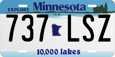 MN license plate 737LSZ