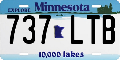 MN license plate 737LTB