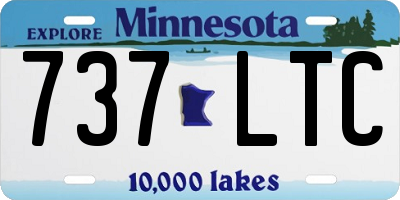 MN license plate 737LTC