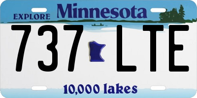 MN license plate 737LTE