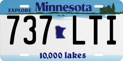 MN license plate 737LTI