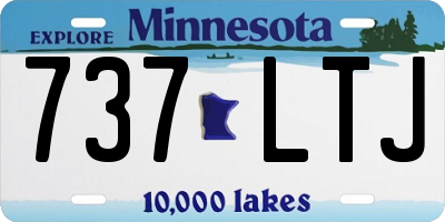 MN license plate 737LTJ