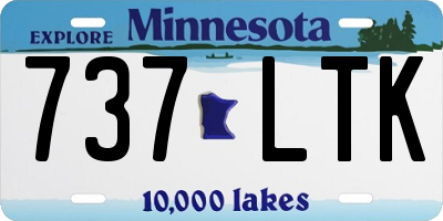 MN license plate 737LTK