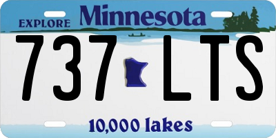 MN license plate 737LTS