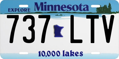 MN license plate 737LTV