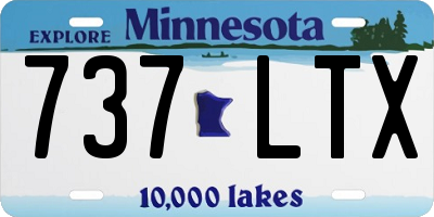 MN license plate 737LTX