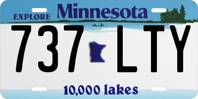 MN license plate 737LTY