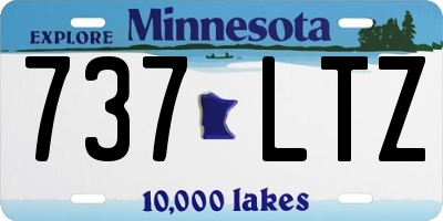 MN license plate 737LTZ