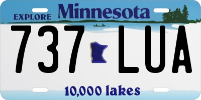 MN license plate 737LUA