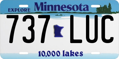MN license plate 737LUC