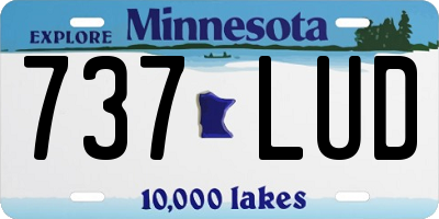 MN license plate 737LUD