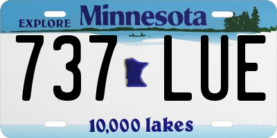 MN license plate 737LUE