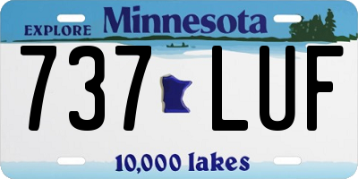 MN license plate 737LUF