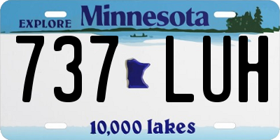 MN license plate 737LUH