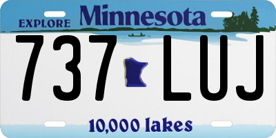 MN license plate 737LUJ