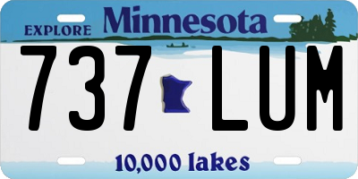 MN license plate 737LUM
