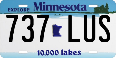 MN license plate 737LUS