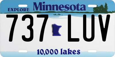 MN license plate 737LUV
