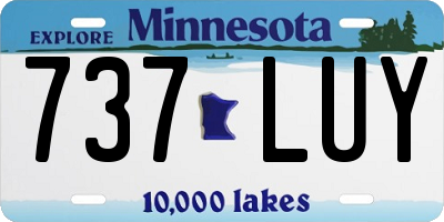 MN license plate 737LUY