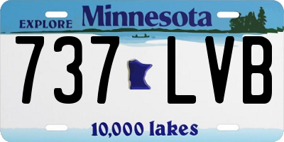 MN license plate 737LVB