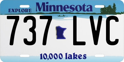 MN license plate 737LVC