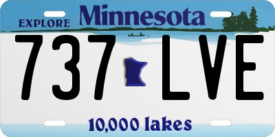 MN license plate 737LVE