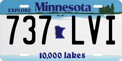 MN license plate 737LVI