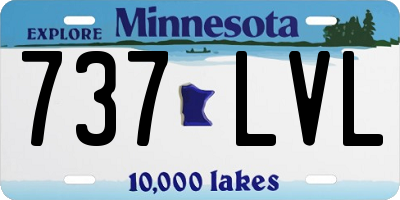 MN license plate 737LVL