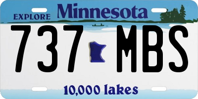 MN license plate 737MBS