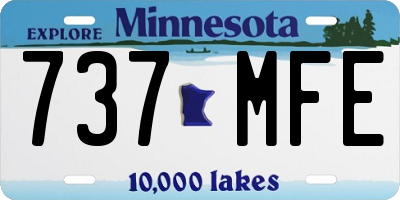 MN license plate 737MFE