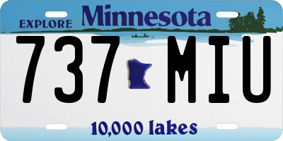 MN license plate 737MIU