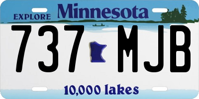 MN license plate 737MJB