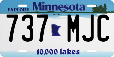 MN license plate 737MJC