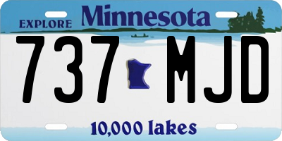 MN license plate 737MJD