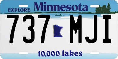MN license plate 737MJI