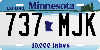 MN license plate 737MJK