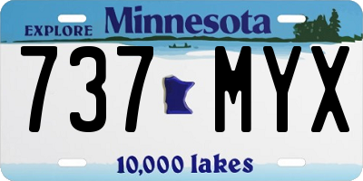 MN license plate 737MYX