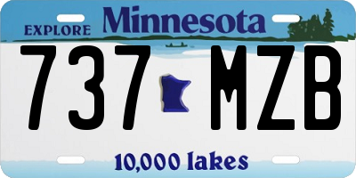 MN license plate 737MZB