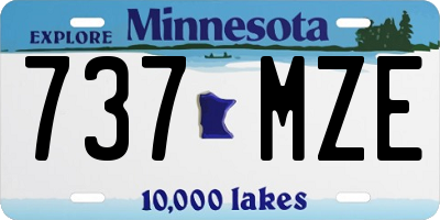 MN license plate 737MZE