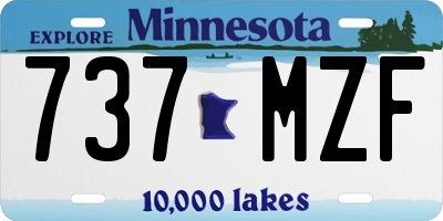 MN license plate 737MZF