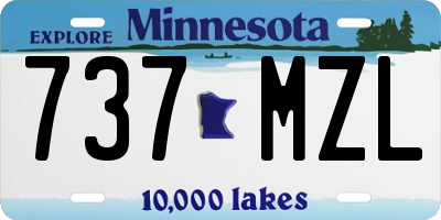 MN license plate 737MZL