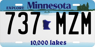 MN license plate 737MZM