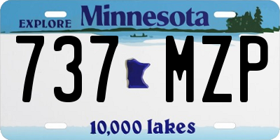 MN license plate 737MZP
