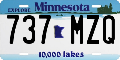 MN license plate 737MZQ